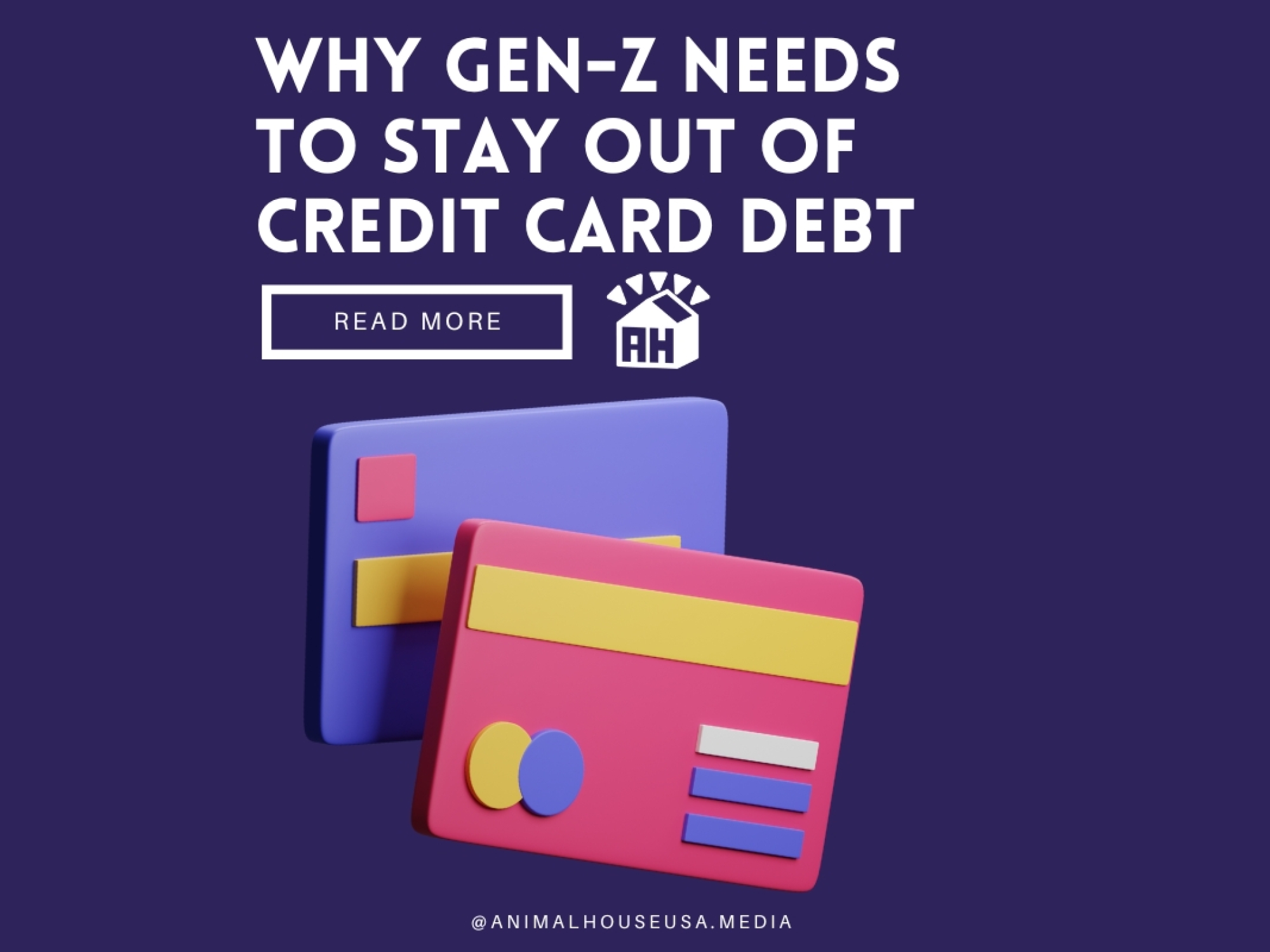 Blue 3D Finance Credit Card Tips Instagram Post