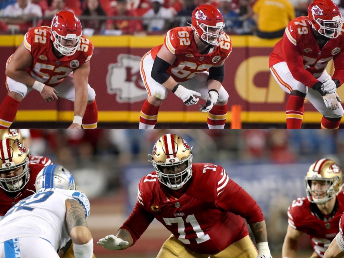 Chiefs 49ers Offensive Line