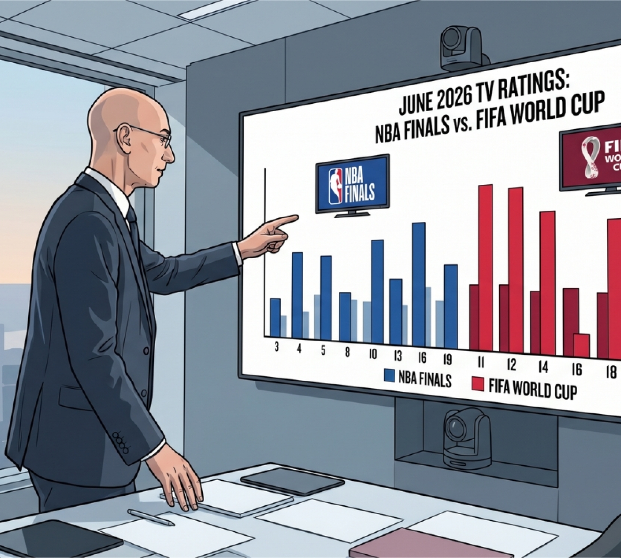 Adam Silver NBA Finals World Cup